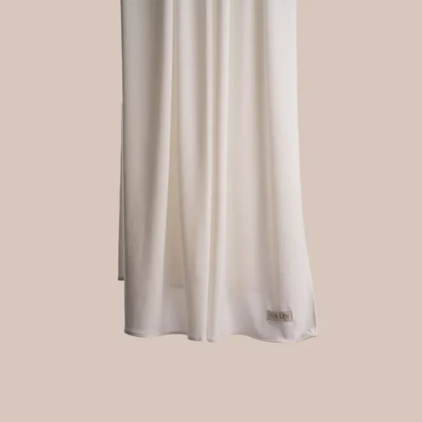 White premium jersey scarf